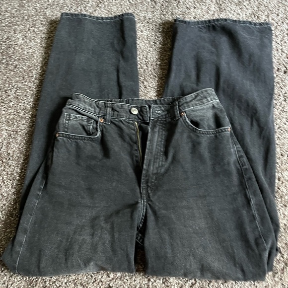 Black Wide Leg Jeans - Picture 2 of 4